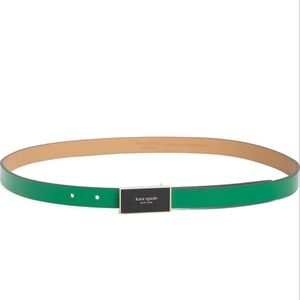 Kate Spade Emerald Green Belt with Black Buckle